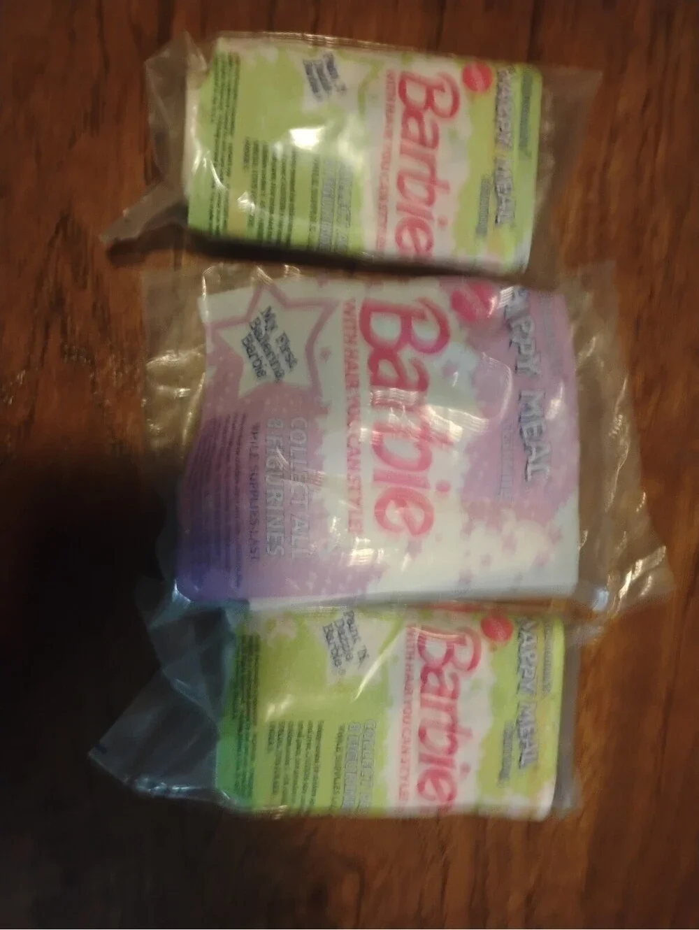 Vintage Barbie Happy Meal Figurines Set of 3 - New in Original Packaging